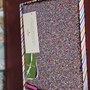 Kate Spade Multicolor Glitter Cosmetic Bag